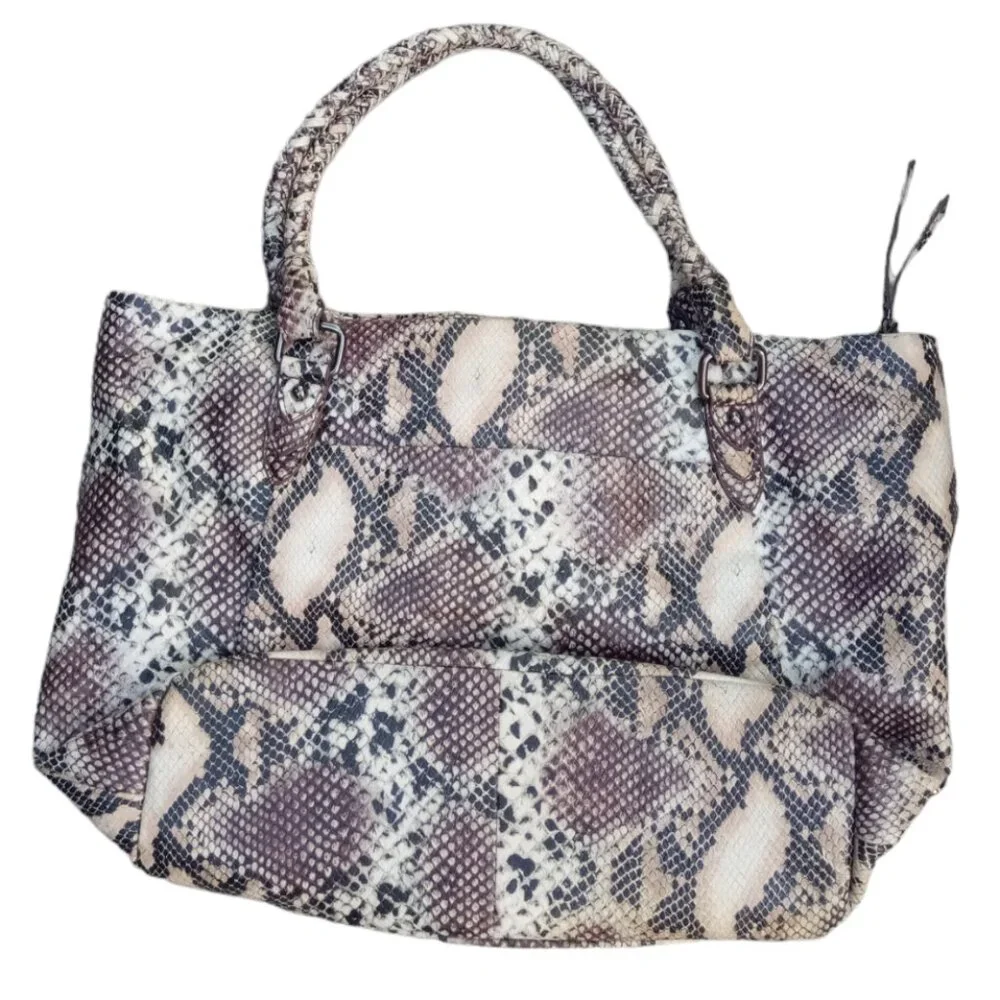Elliott Lucca leather snakeprint purse